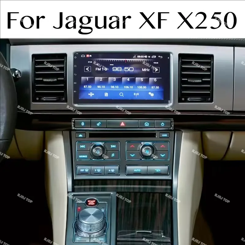 NEW For Jaguar XF X250 2007-2015 Wireless CarPlay Navigation Android 14.0 Touch Screen Car Multimedia GPS Audio Radio Stereo