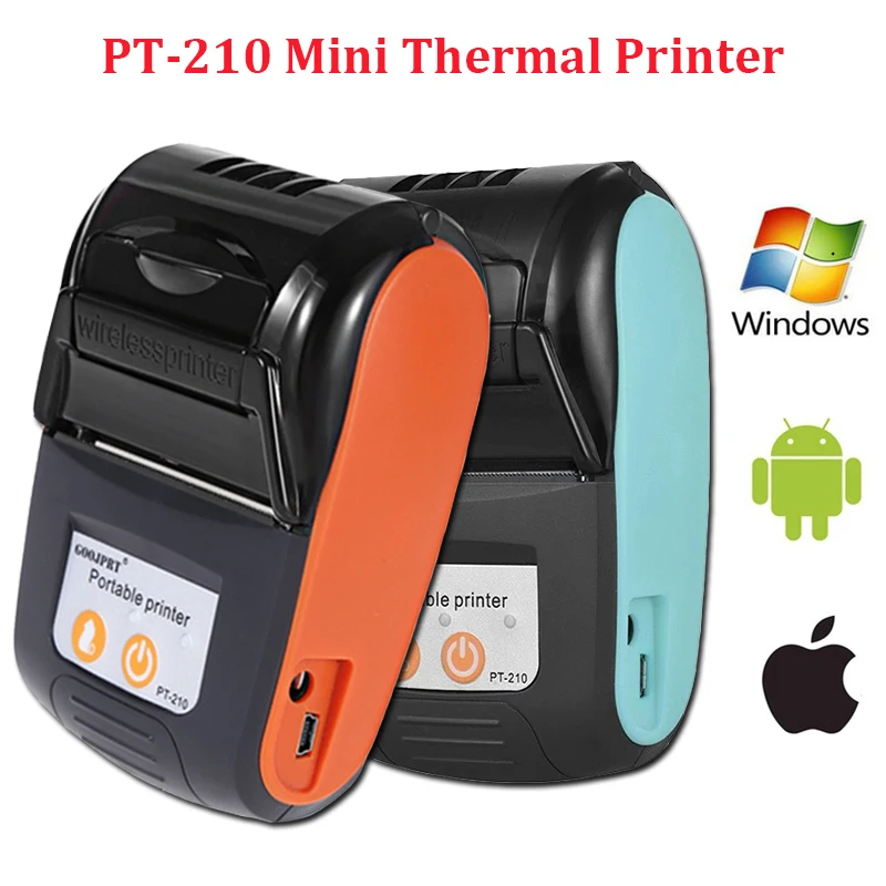 PT-210 Portable Thermal Printer 58mm Receipt Bill POS Printer for Retail Stores Restaurants Factories Logistics