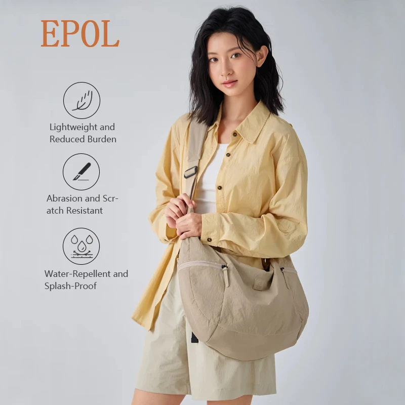 

EPOL большая женская сумка через плечо, нейлоновая повседневная спортивная сумка через плечо, трендовая мода 2025 года, легкие женские сумки-мессенджеры 3071-17