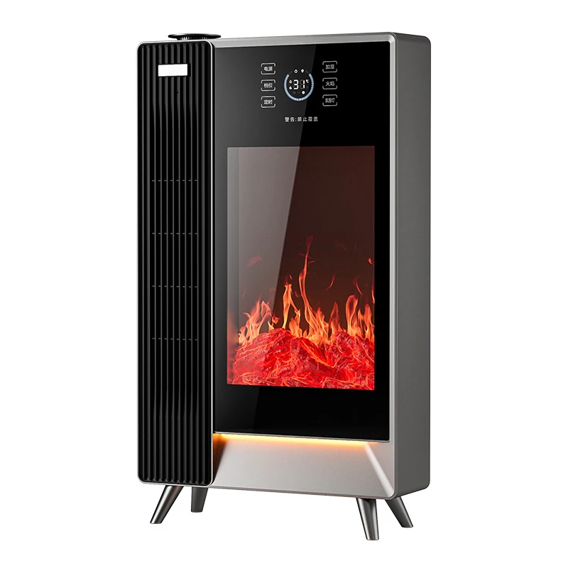 Living Room Simulated Flame Spray Heater Compact Home Quiet Energy-Saving Heater Adjustable Temperature Remote/Voice Control
