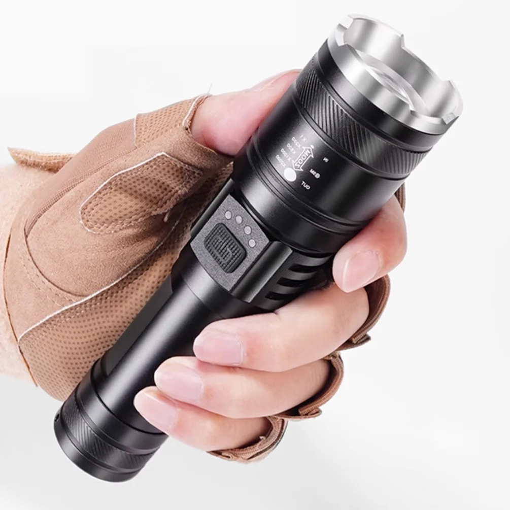 TWTOPSE Super Bright Flashlight Fishing Cycling Hiking Laser Portable Hand rainstorm Flashlight 5500MAH Capacity 3500 Range