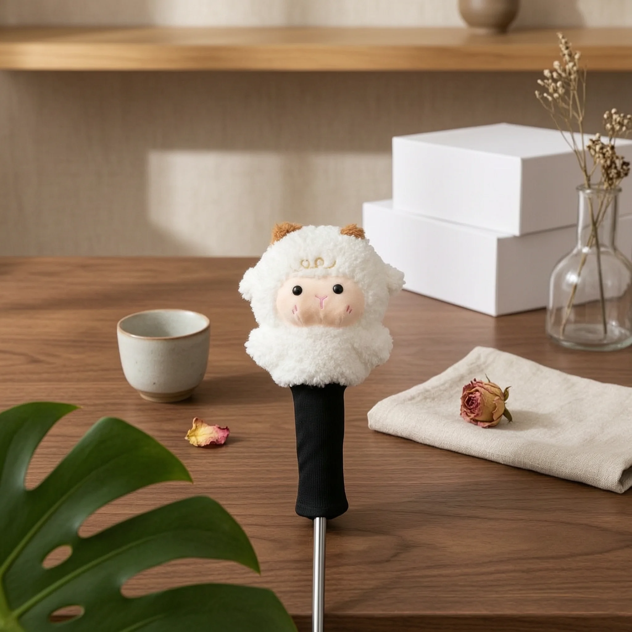 Sheep Golf Headcover Fuzzy Soft and Fuzzy Golf Headcover Sports Gear Sock-Type Knitted