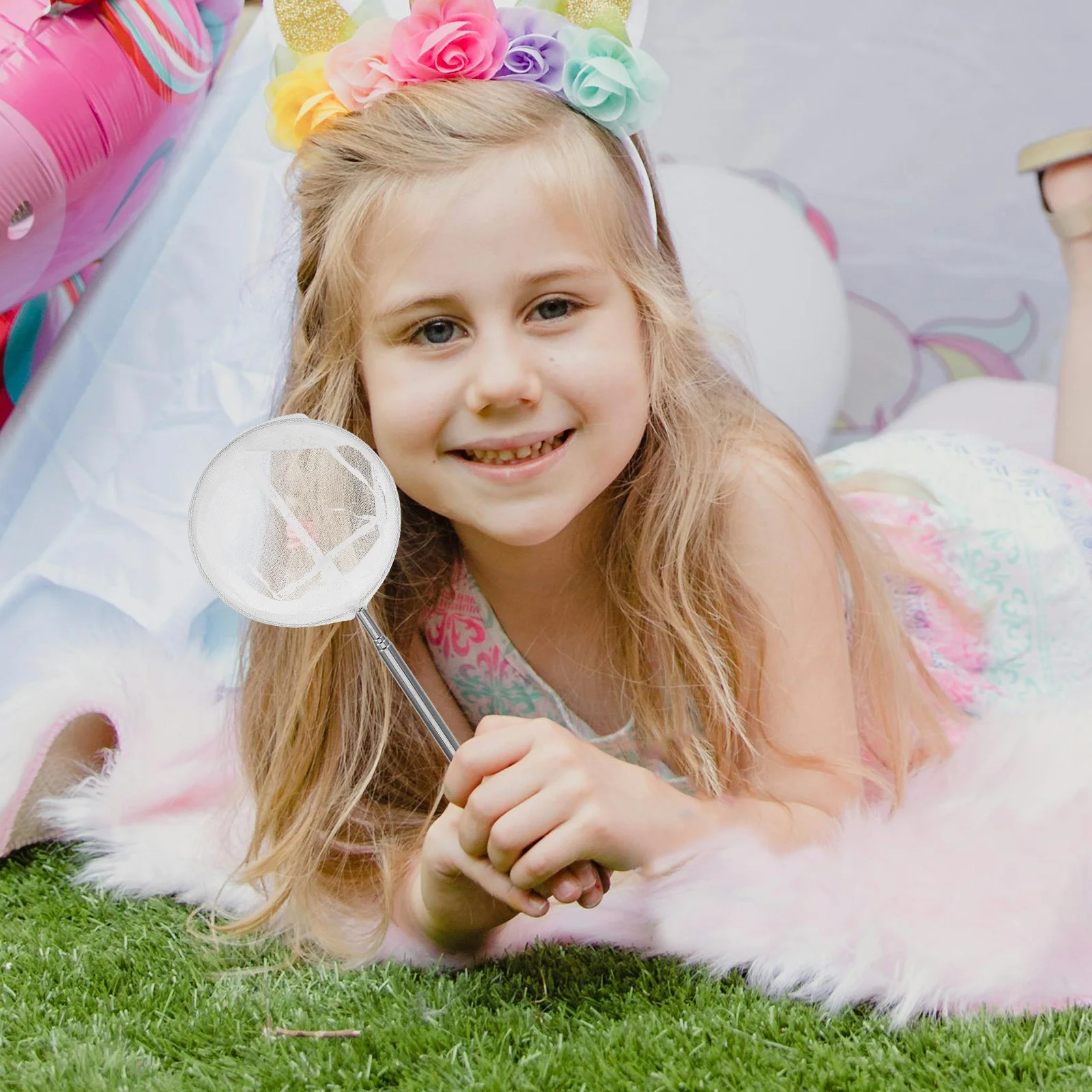 2 قطعة شبكة صيد تلسكوبية من الفولاذ المقاوم للصدأ قابلة للتمديد شبكة دقيقة لبركة حوض السمك المحمولة صيد الأسماك قابل للسحب باليد