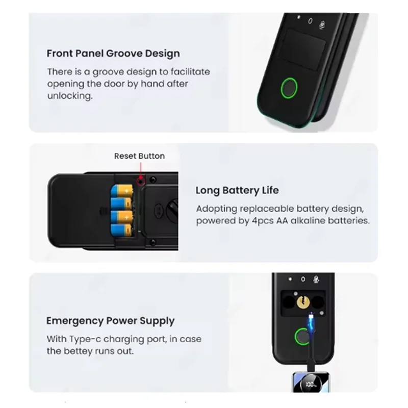 

【Flash Sale】Fingerprint Outdoor Garden Lock Remote TUYA WIFI App Smart Life Code Keyless Smart Door Lock Electric Rim Lock