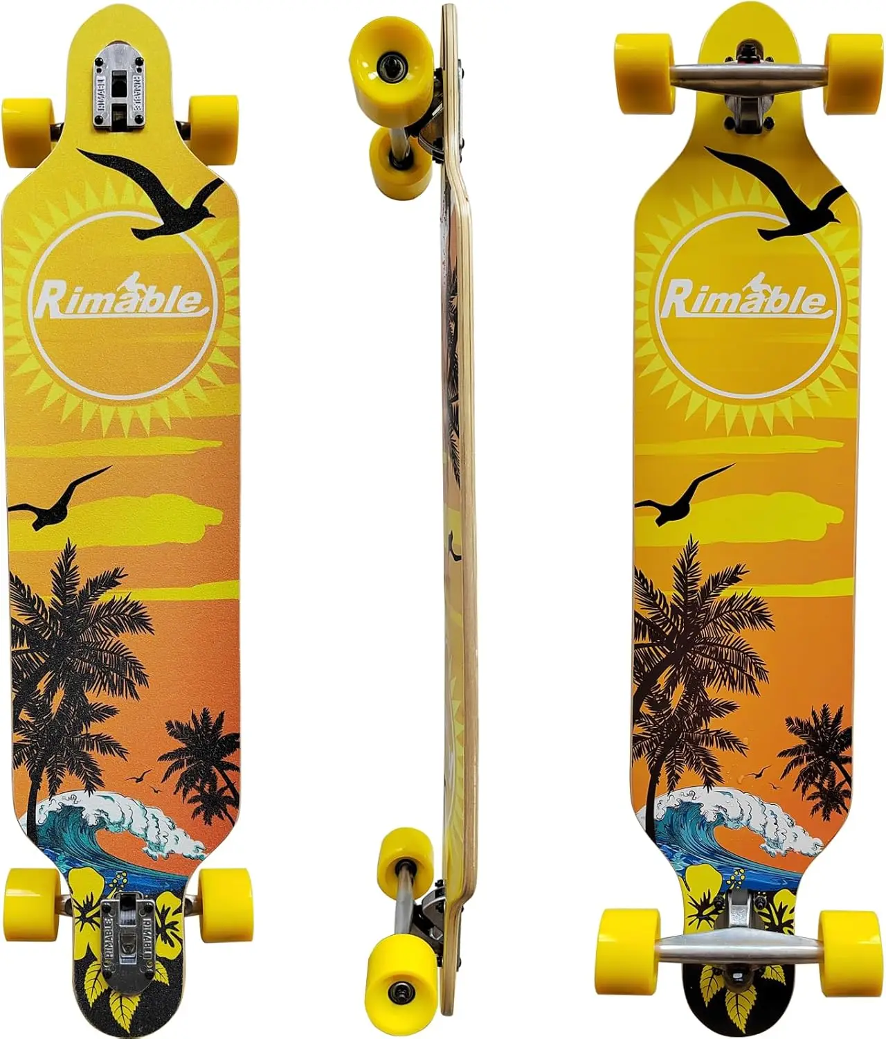 41-Inch Drop-Through Longboard for Smooth Cruising and Freeriding