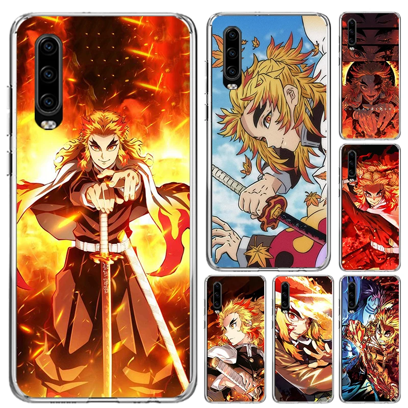 Demon Slayer Rengoku Kyoujurou Phone Case for Huawei P40 P30 P20 P10 Pro Mate 20 10 Lite P Smart Z Y5 Y6 Y7 Y9S Soft Funda Print