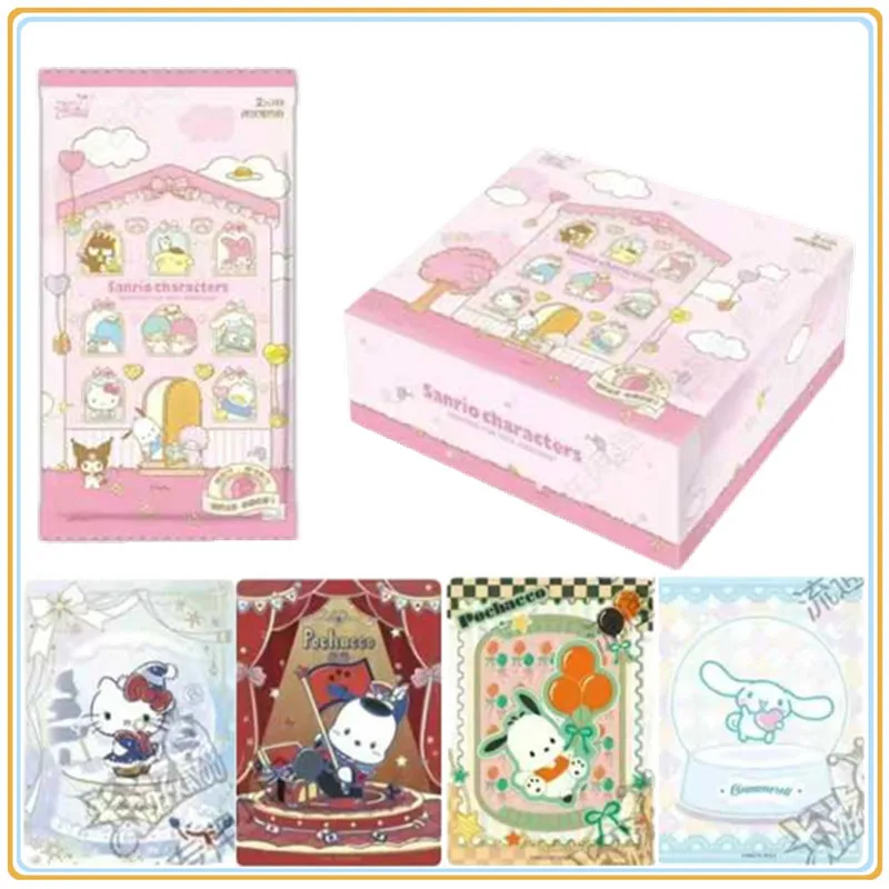 KAYOU Genuine Sanrio Mengmeng Collection Card Fun Shadow Pack HelloKitty Pink Cute Collection Card Toy Gift