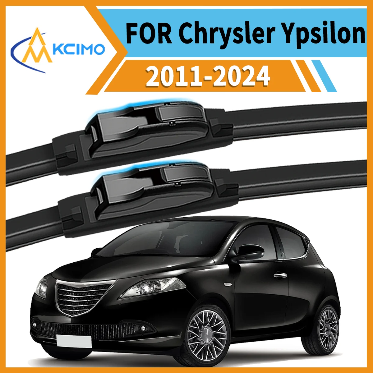 

Premium 2-Pack Wiper Blades For Chrysler Ypsilon 2011–2024 All-Weather Reliability Reduced Streaking Enhanced Driver Visibility