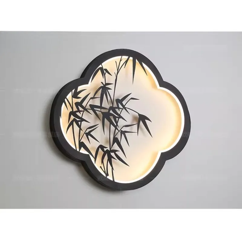 Outdoor wall waterproof villa new Chinese style shadow outdoor background  decoration