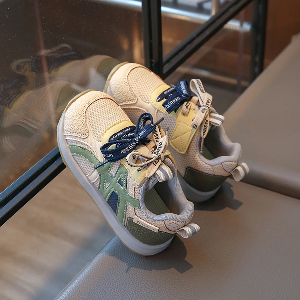 

Детские спортивные кроссовки для девочек и мальчиков, весна-осень, новая модель, дышащие, сетчатые, нескользящие, повседневные, для школьников, для занятий спортом