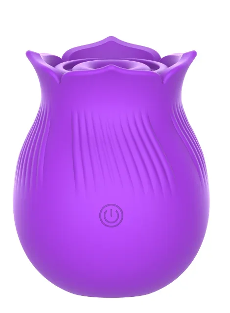Bulete New Edition Rose-Shaped Intimate Massager for Women, 10-Speed Multi-Area Stimulator, Soft Silicone, Water Resistant, USB Rechargeable, Ultra Quiet, Purple