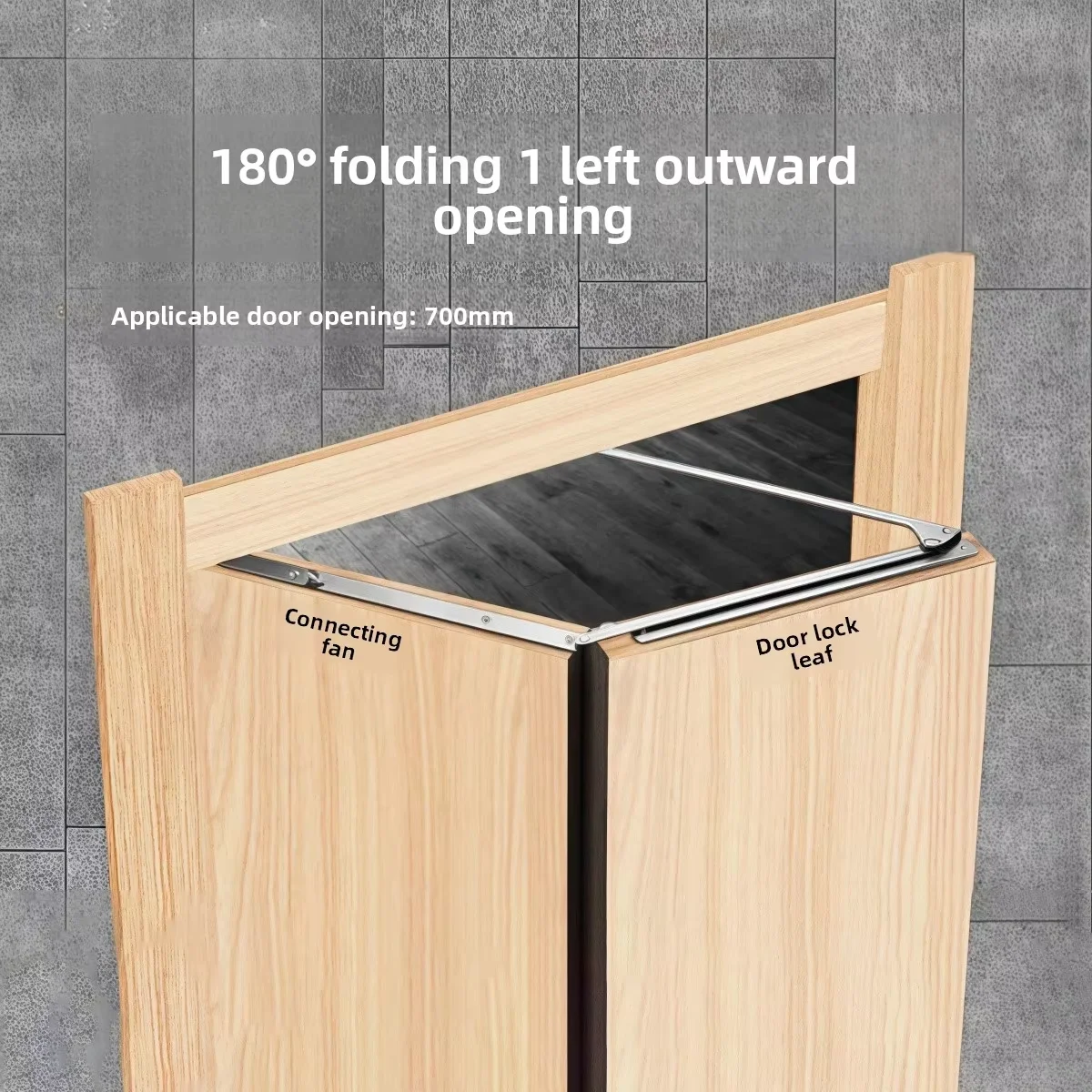 Space Saving Design SUS304 Durable Silent Folding Door Track Hardware Easy Installation Fittings Apartment Bedroom