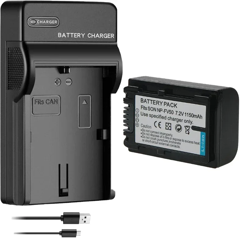 NP-FV40 NP-FV30 NP-FV50 Paquete de baterías y cargador para Sony Handycam HDR-CX380 430V 900 580V 760V HDR-PJ540 650V HDR-PV710V 790V 810