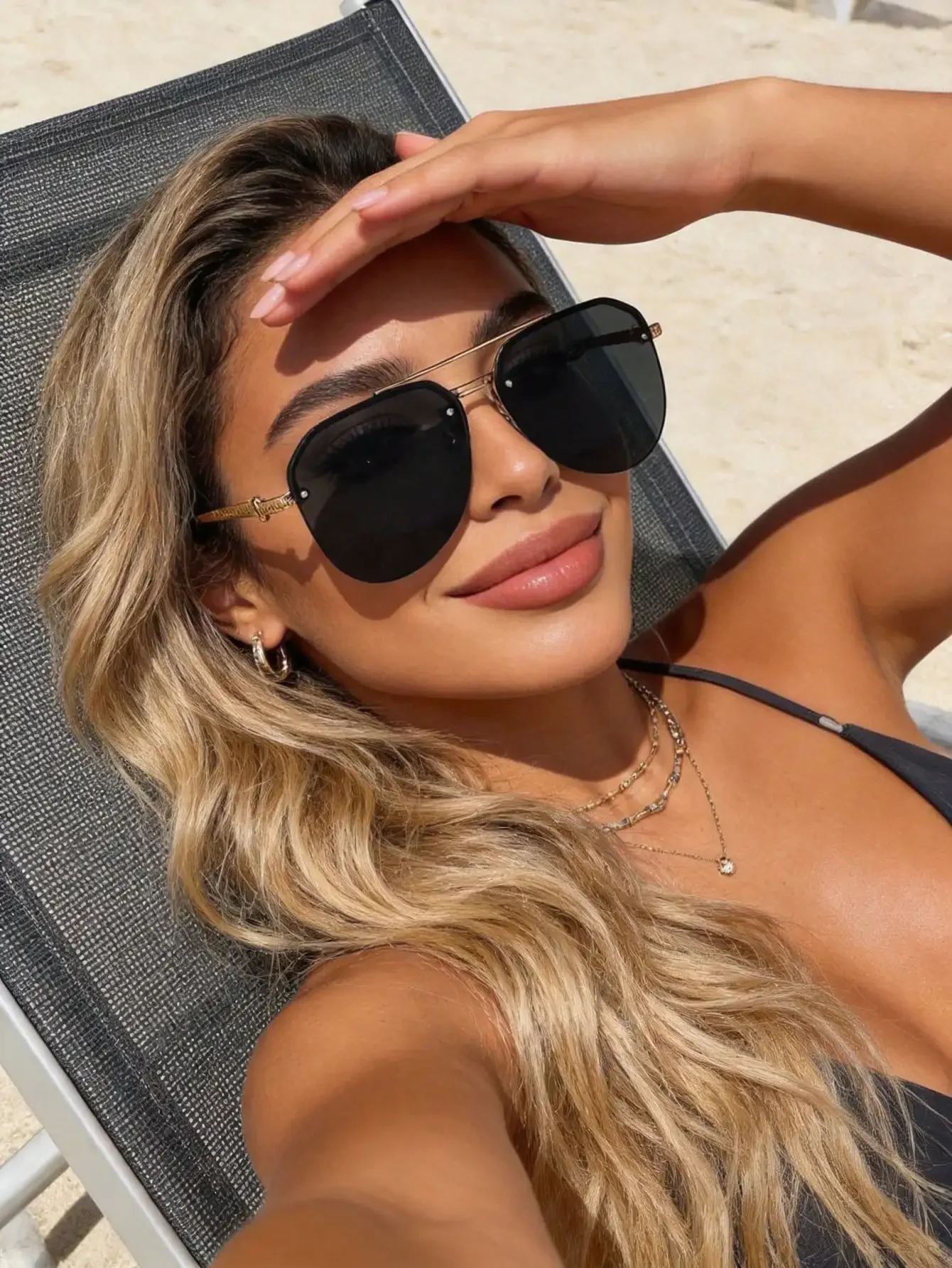 

1 Pair Copper-Tone Aviator Frame Multi-Color Unique Double-Bridge Design Full-Rim Modern Minimalist Style Women's Fashion Glasses, Suitable For Daily Life, Driving, Camping, Street Photography, Tropical Beach Vacation, Carnival Events