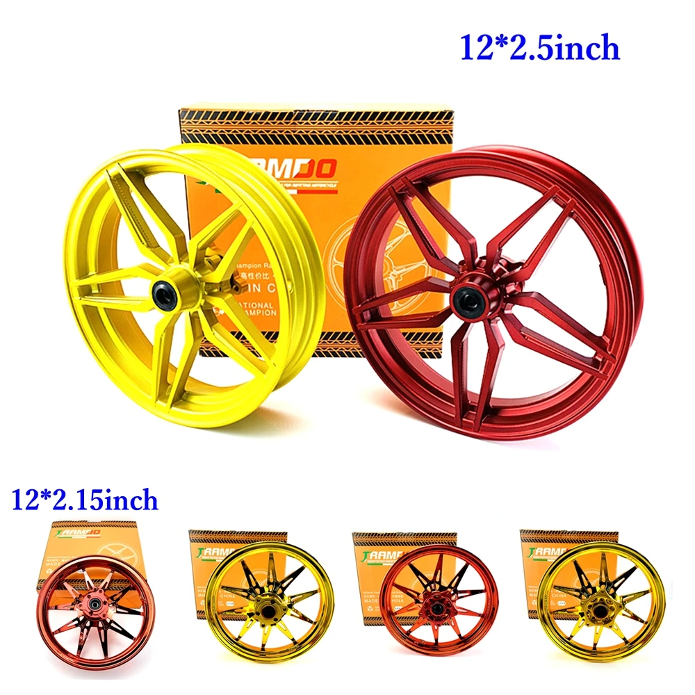 CNC Forged 12*2.5/2.15 in Aluminum Wheel hub Front Wheel Rims 3 Hole/5 Hole For Niu N1S NQI Uqi mqi2 u+b Electric Scooter Modify