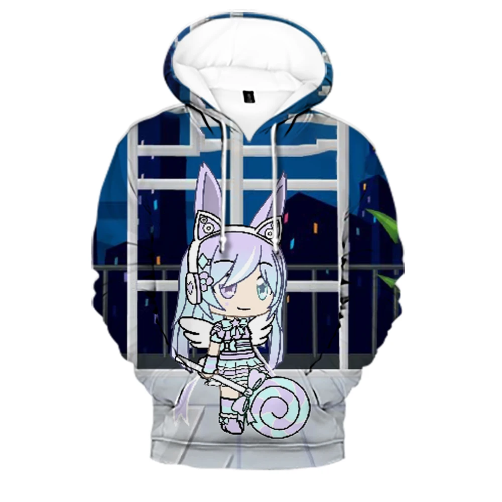 Kawaii Anime Gacha Life Hoodies Men/Women Autumn/Winter  Game Cartoon Gacha Life Sweatshirt  Boys/girls Clothes Harajuku Coat