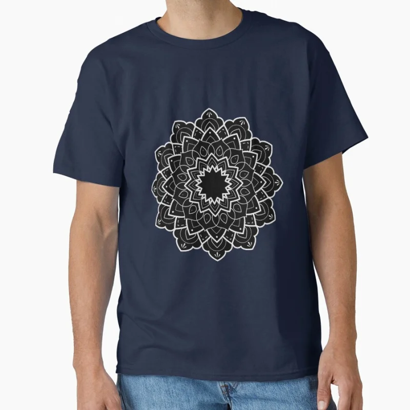 Astral Geometry_ Projections Flower of Life Symbol Gift t shirt Large size Tops Graphic Print men's Clothes