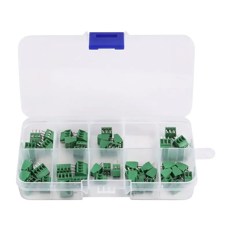 Multifunction 50PCS 2.54Mm Rising Clamp Kf128-2.54 Pcb Screw Terminal Block DG308-2.54Mm MPT0.5/-2.54 EK254V 2/3/4P Connector