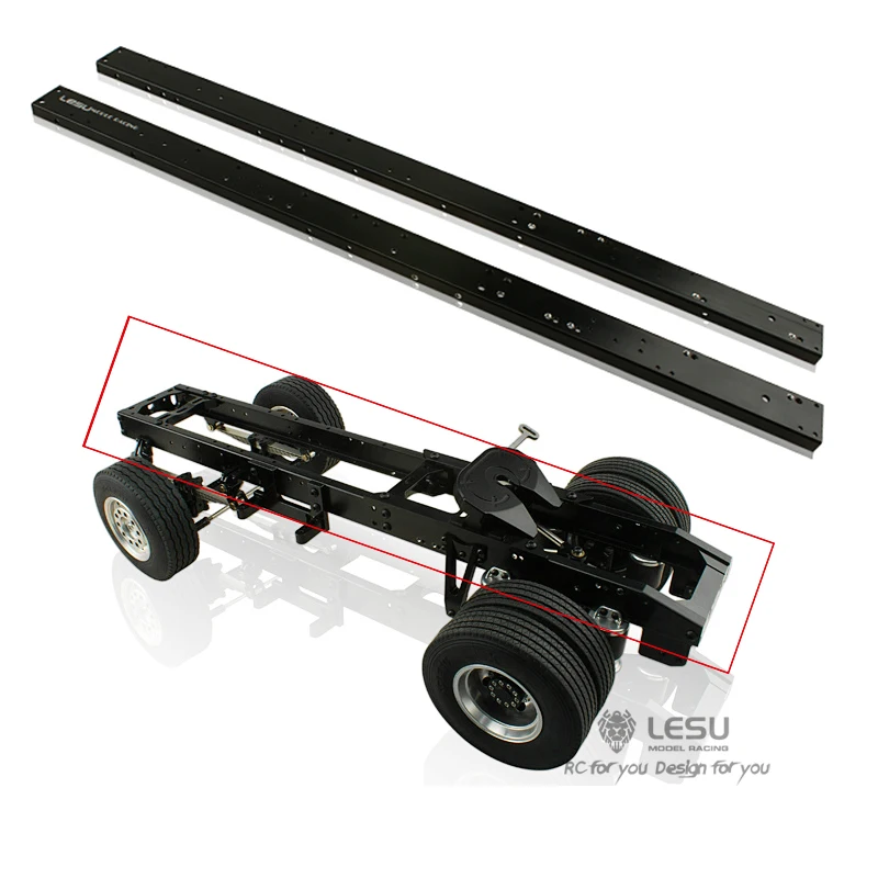 LESU RC Parts CNC Chassis Rail for Tamiyaya 1/14 Scale TGX26 540 R470 4*2 RC Tractor Truck Model Remote Control Car Toys TH02381