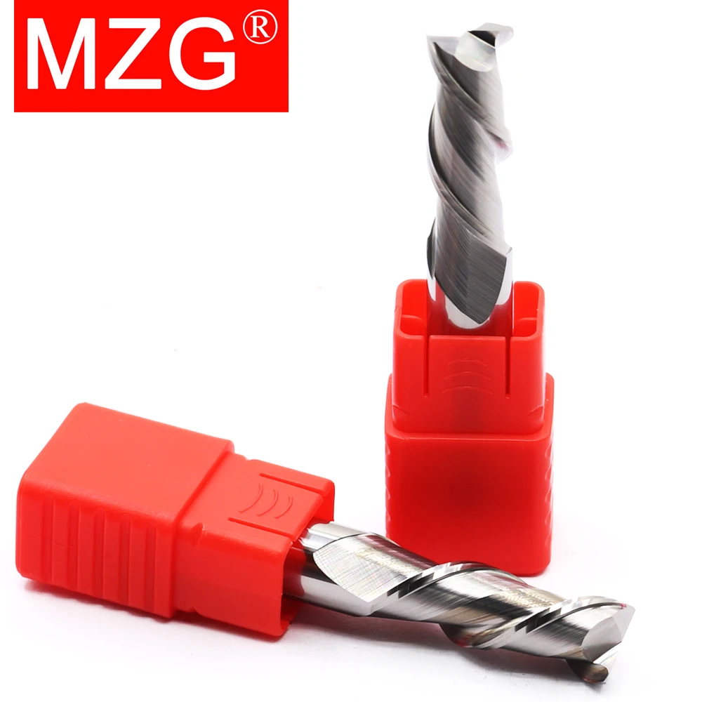 MZG 2 Flute HRC55 Aluminium 0.2-20mm End Mills High Precision HSS Metal Cutter Carbide Alloy Milling Tool Key Seater Router Bit