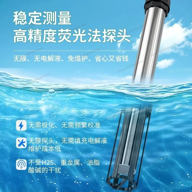 For Portable Dissolved Oxygen Meter, Small Fluorescence Detector, Dissolved Oxygen Meter for Aquaculture Water Quality Detection