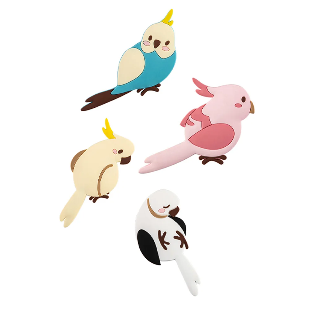 

4Pcs Animal Wall Hooks Bendable Reusable Hangers for Bags Decorative Decorative Hanger Sticky Home Storage