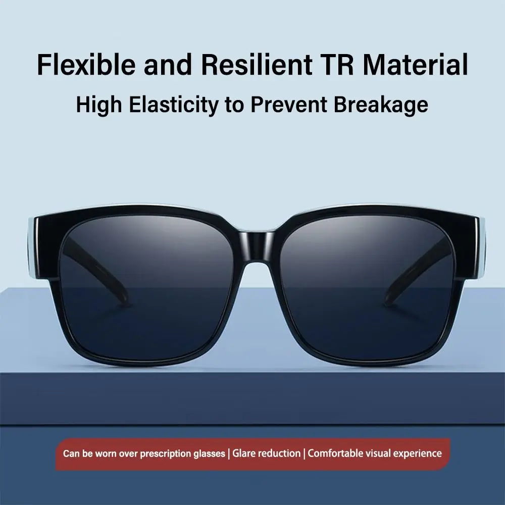 UV Protection for Driving Riding Sun Glasses Square Shades  Wrap Around Fit Over Glasses Sunglasses