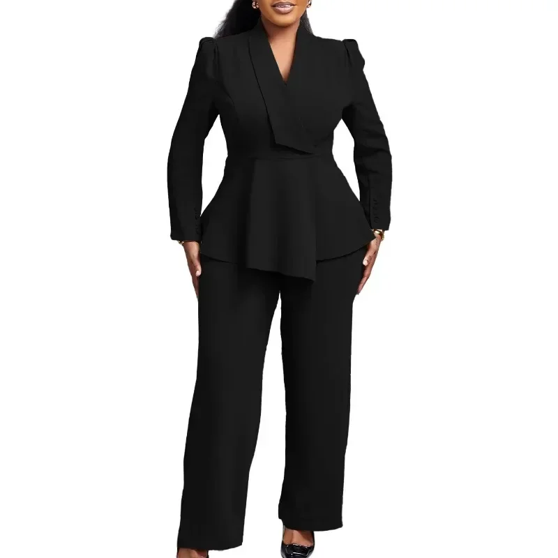 2 Piece Women Sets Plus Size  New Arrival Matching Two Pieces Sets Blazer Coat Top Pants Suits Outfits Clothing