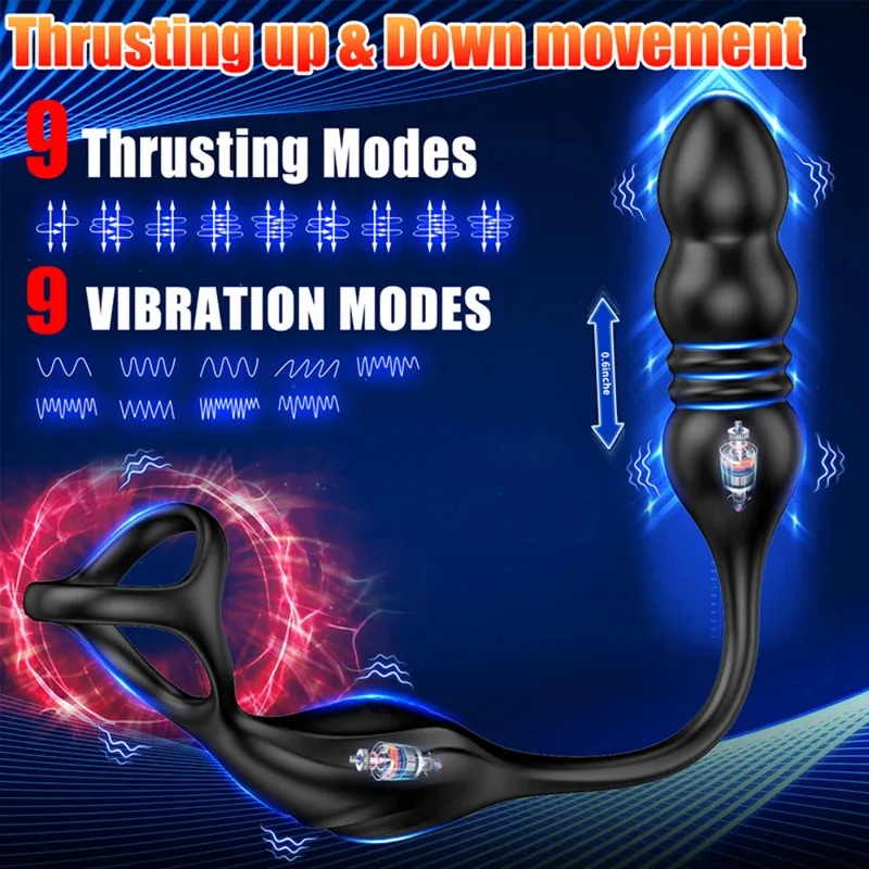 تلسكوبي تهتز بعقب المكونات الشرج الجنس لعب للنساء هزاز لاسلكي عن بعد الحمار الشرج دسار جهاز تدليك للبروستاتا الرجال بوتيسد #2