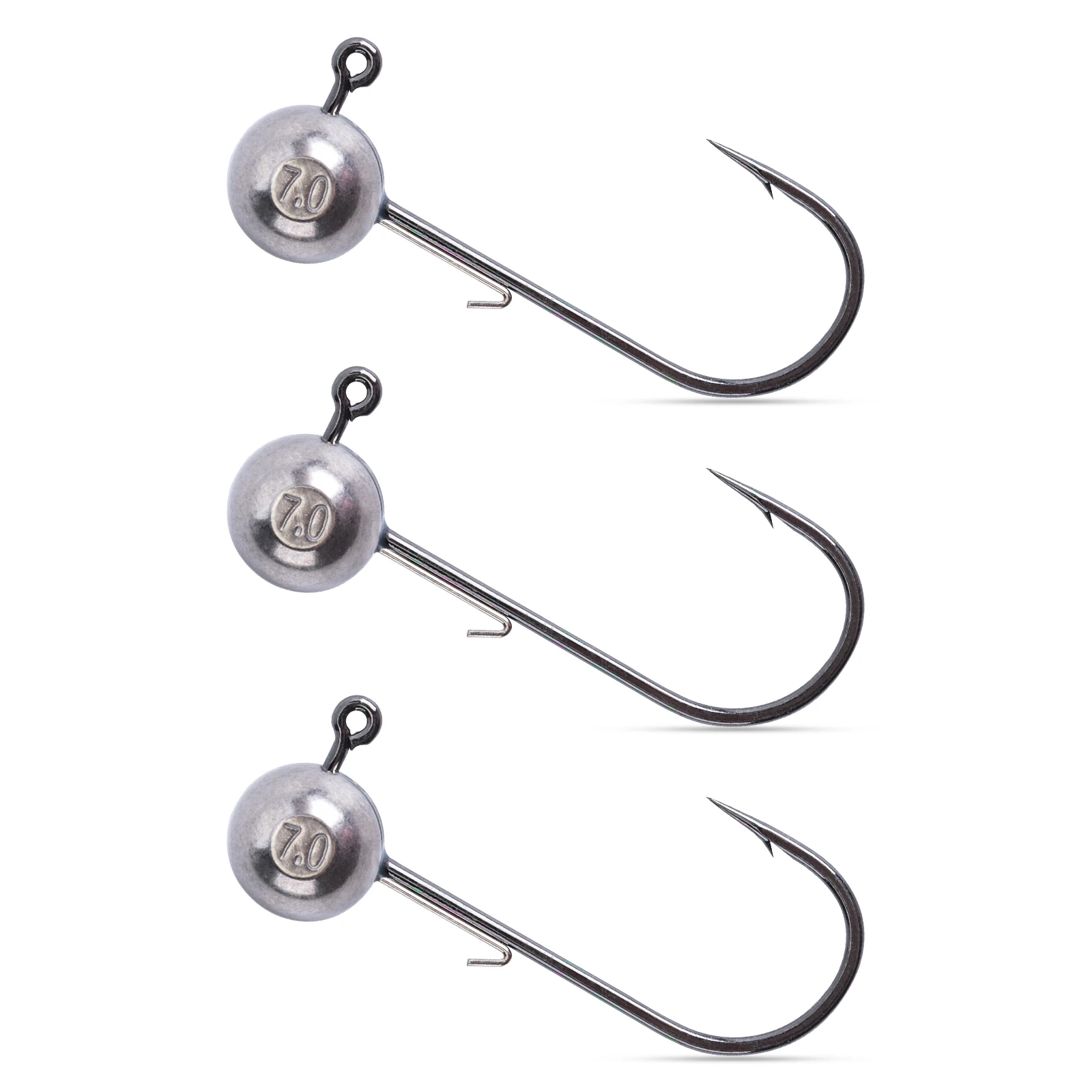 Goture Tungsten Jig Head Angelhaken 1,8 g 2,7 g 3,5 g 5,3 g 7 g gewichteter Haken Jig Angelhaken Weicher Wurm Jighaken zum Karpfenangeln 4