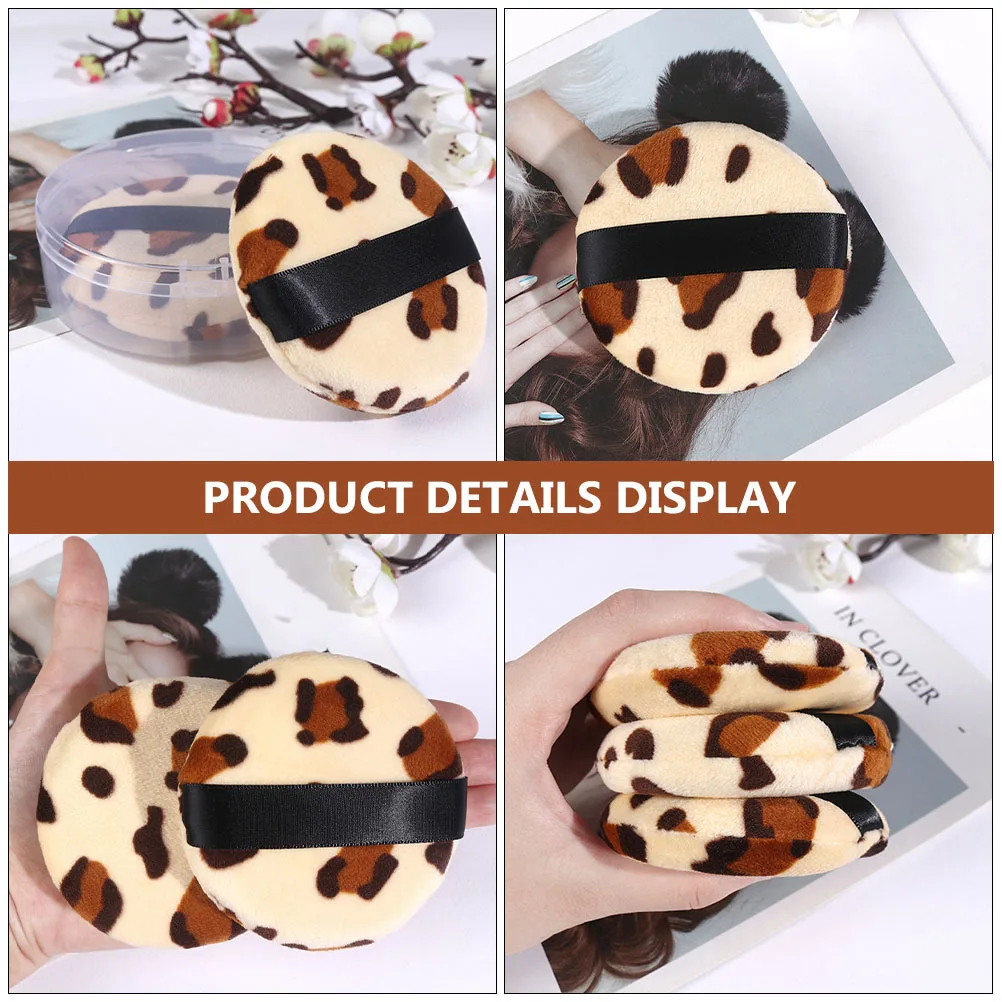 6 stuks grote ronde poeder zachte wasbare bladerdeeg voor gezichtsmake-up kussen crème blozen foundation losse poederdons