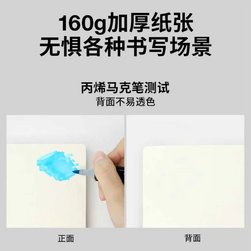 Immagine 3: Blocco da Disegno Portatile di Alta Qualità, Mini Quaderno a Pagine Bianche Rinforzato, Accessori Artistici Semplici ed Eleganti