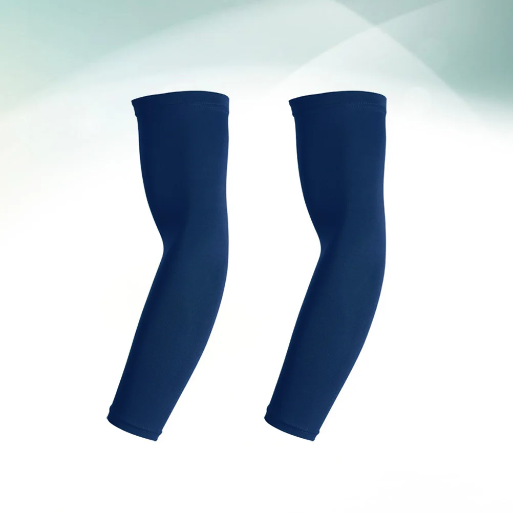 

2Pcs Elbow Joint and Forearm Protection Sleeve Ergonomic Design High Flexibility Sun Protection Sports Compression Unisex Navy