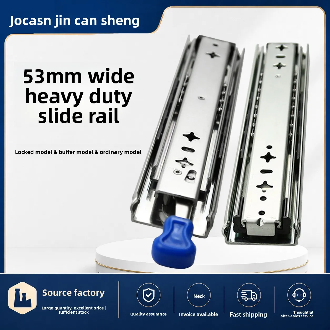 Mm Wide Heavy Duty Three-Section Drawer Slides Locking Or Soft Close Options Steel Industrial Cabinet Rails Lengths Equipment