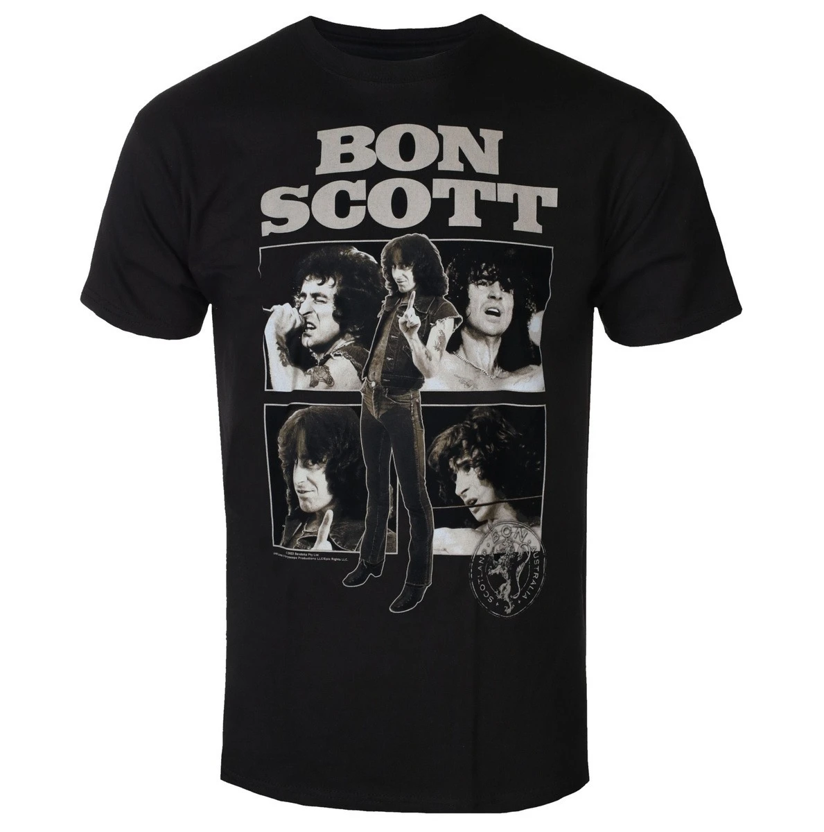 

BON SCOTT COLLAGE Одежда с принтом, летняя роскошная брендовая мужская и женская футболка из чистого хлопка с коротким рукавом