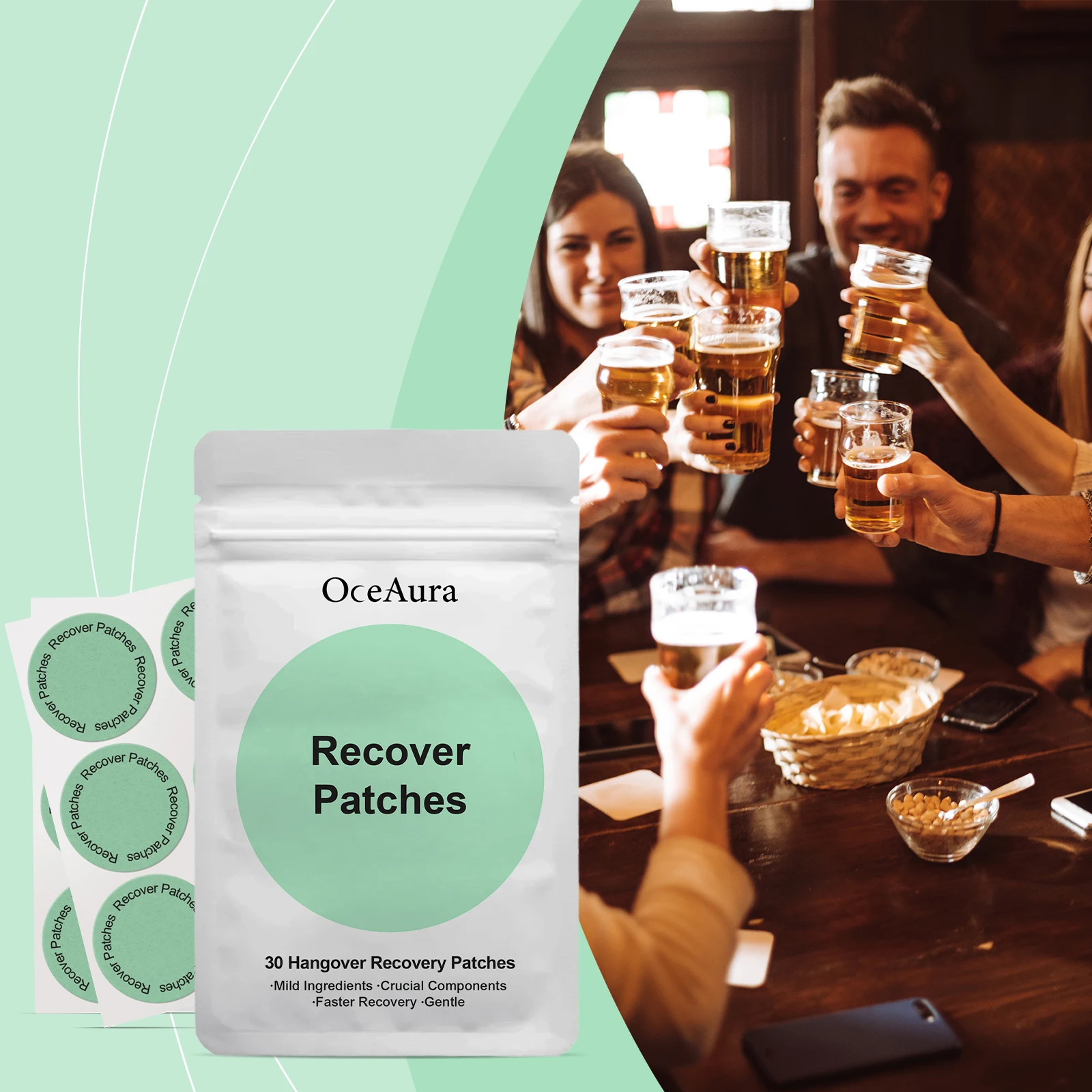 GLP-1 Body Care Patch Fat Burning Patch Appetite Control Hangover Relief Recovery Concentration Focus Patch Body Sculpting Patch