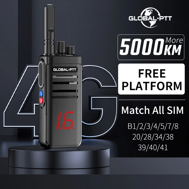 Global-PTT G5 Walkie Talkie Flagship Global disponible, POC 4G, Radio bidireccional, Internet, comunicador Profesional portátil de largo alcance