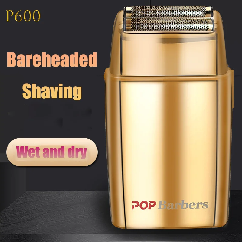 Professional 9000RPM Pop Barbers P600 Oil Head Electric Hair Clippers Golden Oil Gradient Push Electric Shaver Hair Trimmer