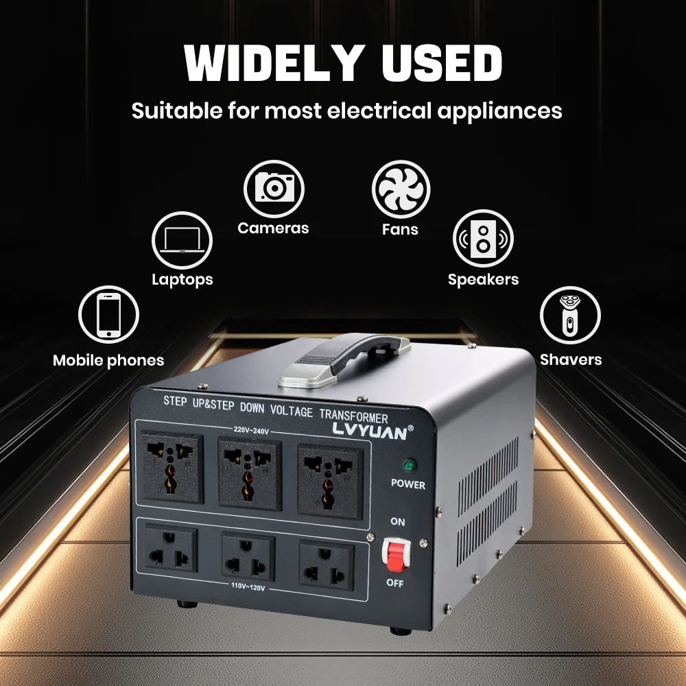 LVYUAN 700W/3500W/6000W Voltage Transformer AC 110V to 220V Or 220V to 110V Step Up&Down Converter US Standard Power Cord view 8