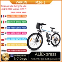 VARUN M26-3 Electric Bike for Adults 250W Motor 48V 7.8Ah Battery Foldable Electric Bike 26 Inch Tires Mountain Electric Bicycle