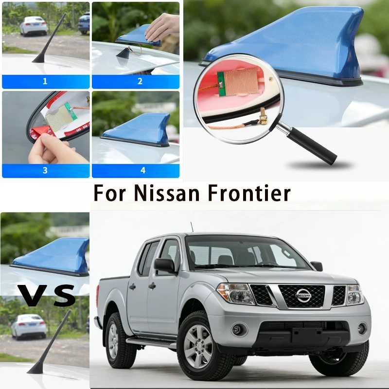 

For Nissan Frontier Car Roof Top Mount Shark Fin Aerial Antenna Toppers Auto Radio AM FM Antenna Signal Amplifier Aerial