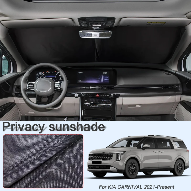 

Car Black Window Privacy Sunshade For KIA CARNIVAL 2021-Present Auto Anti-UV Heat Insulation Protect Cover Interior Accessory