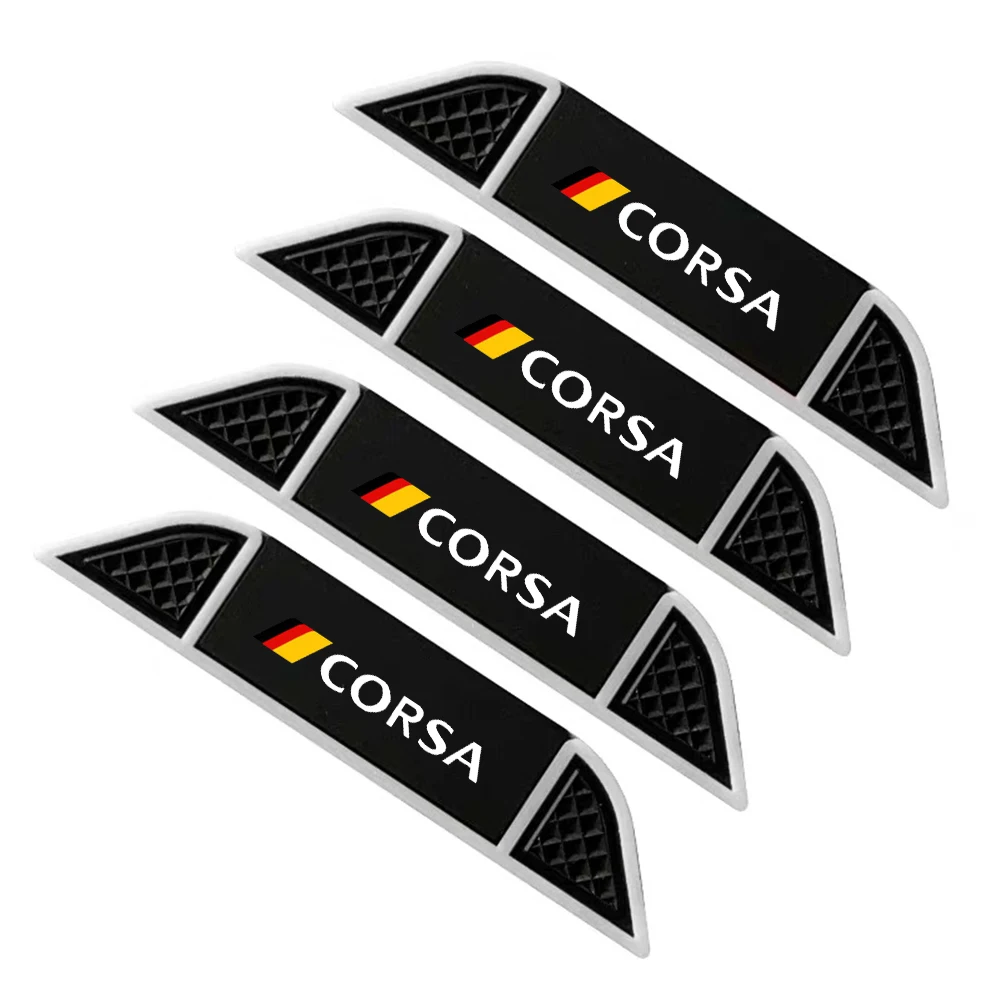 4Pcs Rubber Anti-Collision Strip Car Door Anti-Scratch Protector Stickers for Opel Astra Corsa Mokka opc