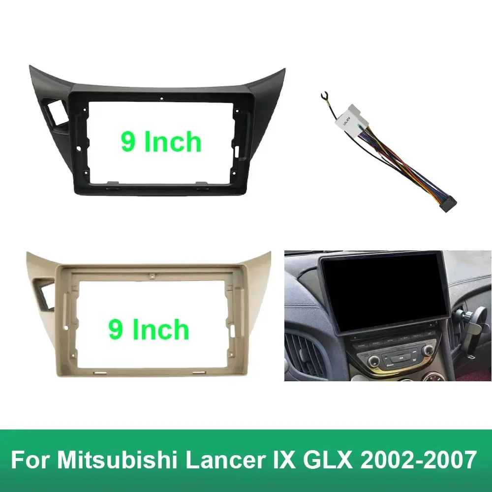 9 Inch Car Frame Fascia Adapter For Mitsubishi Lancer IX GLX 2002-2007 Android Radio Dash Fitting Panel Kit