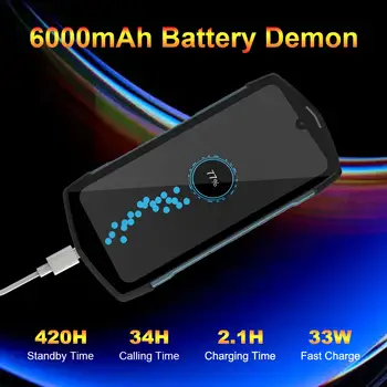 Unihertz Tick Tock 5G Robustní smartphone Android 128GB 48MP Fotoaparát Mobilní telefon 6000mAh Telefon s Duální obrazovkou IP 68 Vodotěsný 10 nejlepší prodej nejlepší telefon - №5