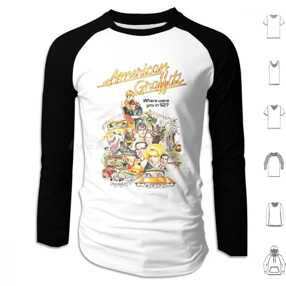 Cartaz do filme hoodies manga longa filme de graffiti americano filme de graffiti americano vintage americano graffiti teatro dvd