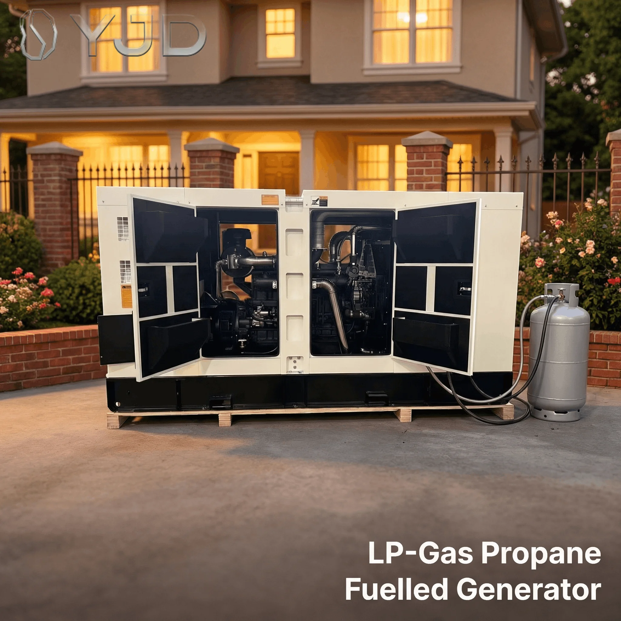 LPG Propane-Fueled CNG Generator Set for Gas Silent Type 600V 50/60Hz Sustainable Energy Selective Catalyst Prime Power
