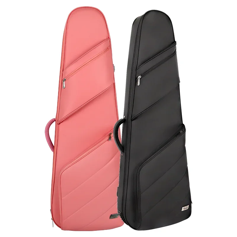 Hot selling Oxford material waterproof wear bright color double shoulder back electric guitar case hard electric bass guitar bag