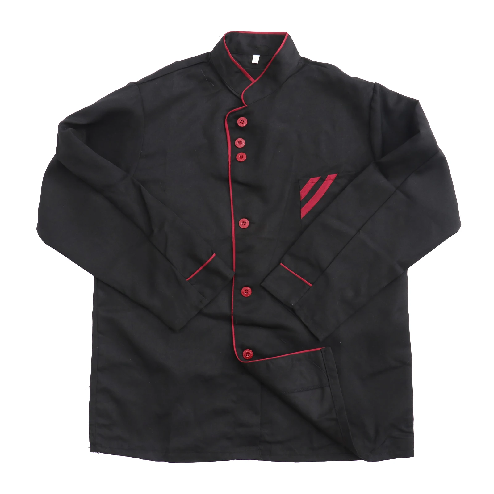 

Long Sleeve Breathable Oil Proof Easy Wash Black Restaurant Hotel Cook Wear Unisex Design Durable Material