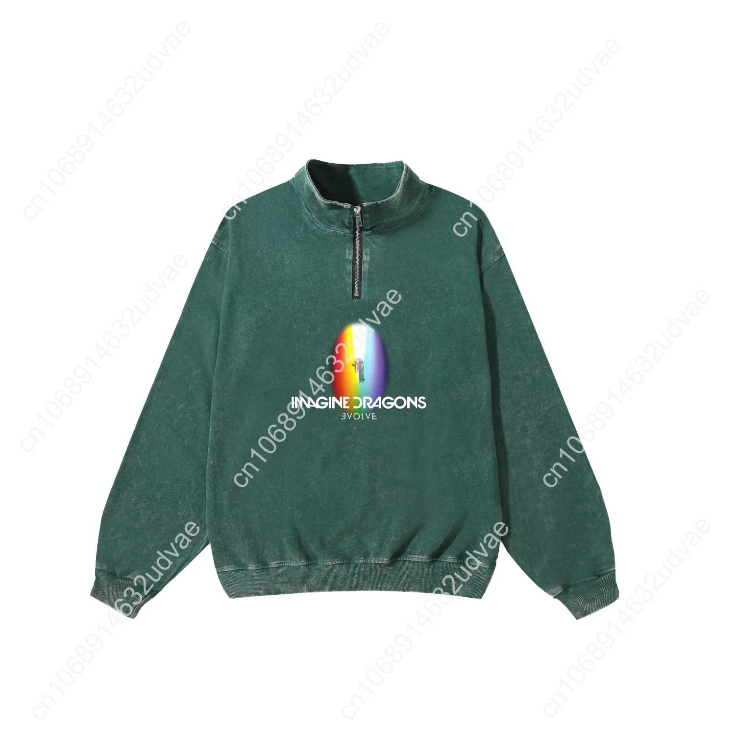 Imagine Dragons Retro Sweatshirt Man Woman Teenager Vintage Pullover Half Zipper Sweat Shirt Photo Custom Made Sleeved Tshirt